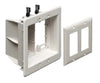 Arlington Two-Gang Recessed Electrical Box - White - TVBU505