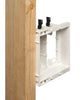 Arlington Two-Gang Recessed Electrical Box - White - TVBU505