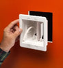 Arlington Two-Gang Recessed Electrical Box - White - TVBU505