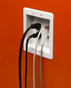 Arlington Two-Gang Recessed Electrical Box - White - TVBU505