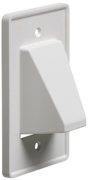 Arlington CE1-1 Recessed Reversible Low Voltage Cable Plate - 1-Gang - White - 1-Pack, Wallplates, Arlington - TiGuyCo Plus