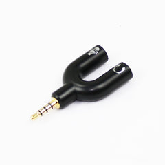 BlueDiamond 3.5mm Audio + Mic Headset Splitter - Black