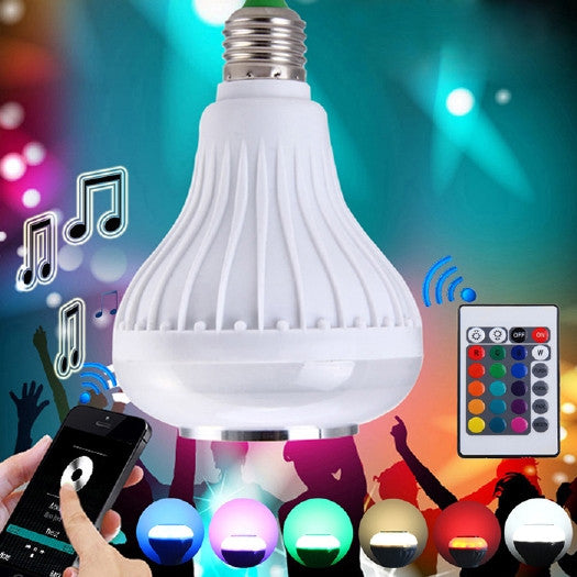 Bluetooth 3.0 Intelligent Light Bulb E27 - Colorful LED - Bluetooth 3.0 Speaker for Home, Speakers, TiGuyCo Plus - TiGuyCo Plus