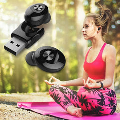 Bluetooth 5.0 XG12 Earphone Wireless HIFI Sound Sport USB Charge Headset - Black