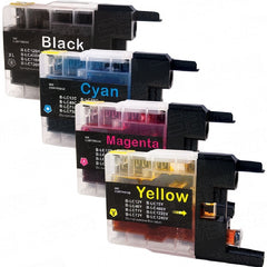 Compatible with Brother LC75XL Combo Pack (BK-C-M-Y) Compatible Premium Ink Cartridges - High Yield - 4 Cartridges