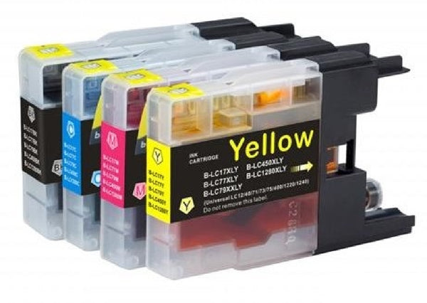 Compatible with Brother LC79XL Black/Cyan/Magenta/Yellow Compatible Premium Ink Combo Pack - 4 Cartridges