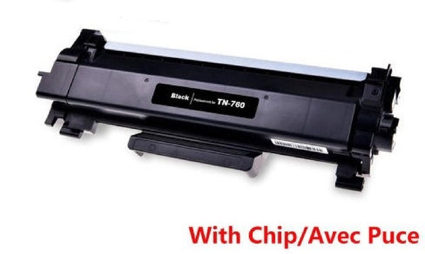 Compatible with Brother TN-760 Black New PREMIUM Tone Compatible Toner Cartridge with Chip