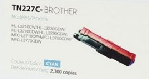 Compatible with Brother TN-227 Cyan Compatible Premium Tone Toner Cartridge - 2.3K