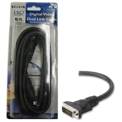 BELKIN 10 ft. (3m) Dual Link DVI-D Cable (M/M) 9.9 Gpbs, Video Cables & Interconnects, n/a - TiGuyCo Plus