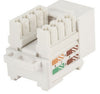 Cat5e Modular Punch Down Keystone Jack - RJ-45 Female Connector - White, Cables & Adapters, TiGuyCo Plus - TiGuyCo Plus