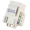 Cat5e Modular Punch Down Keystone Jack - RJ-45 Female Connector - White, Cables & Adapters, TiGuyCo Plus - TiGuyCo Plus