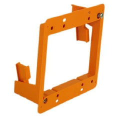 Construct Pro Slim Dual Gang Open Back Low Voltage Bracket - Orange