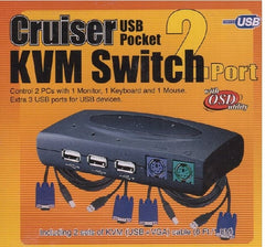 Cruiser 2-Port USB Pocket KVM Switch