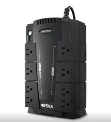 CyberPower Standby Series CP425SLG - 425 VA Desktop UPS - 2 to 7 Minutes Runtime - 8-Outlets - Black
