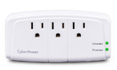 CyberPower Essential 3-Outlets Surge Suppressor Wall Tap Plug - 3 x NEMA 5-15R - 900J - 125V Input - CSB300W