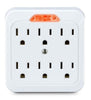 CyberPower Power Plug - NEMA 5-15P - 6 x NEMA 5-15R - 125 V AC Voltage - White - GT600L, Surge Protectors, Power Strips, CyberPower - TiGuyCo Plus
