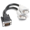 DMS-59 Male to Dual DVI (24+5) Female Video Cable - M/2F - Black/White