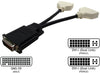 DMS-59 Male to Dual DVI (24+5) Female Video Cable - M/2F - Black/White