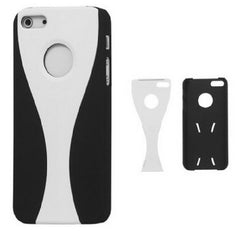 Detachable Goblet Hard Protective Case for iPhone 5-5S - Black & White