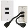 !  A  !  Double HDMI Wallplate with 2 3in. Extension Flex v1.4, Video Cables & Interconnects, TechCraft - TiGuyCo Plus