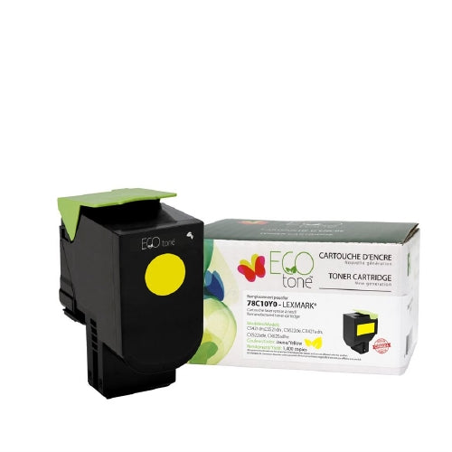 Compatible with Lexmark 78C10Y0 - ECOtone Remanufactured Yellow - 1.4K