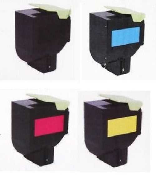 Compatible with Lexmark 80C1H BK/C/M/Y Rem. ECOtone Combo Pack - 4 Cartridges