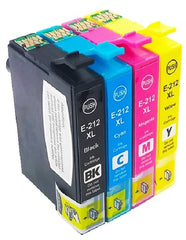 Compatible with Epson T212XL Combo BK/C/M/Y PREMIUM ink Compatible Ink Cartridges - High Yield - 4 Cartridges - Combo Pack