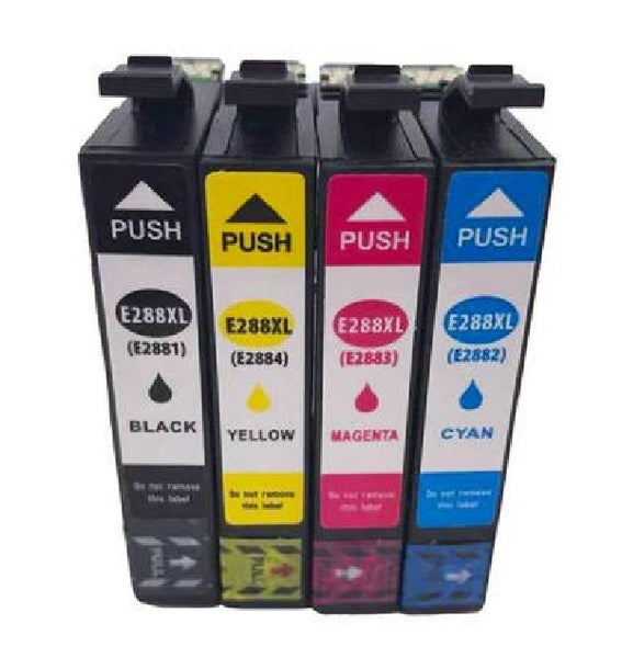 Compatible with Epson 288XL BK/C/M/Y Compatible Ink Cartridge Combo - High Yield