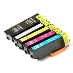 Compatible with Epson T273XL Black, Photo Black, Cyan, Magenta, Yellow Rem. Ink Cartridge Combo Pack