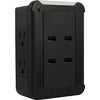 GE Wall Tap Surge Protector - 4 Outlets - 4 USB 4.2A Total Output Charging Ports - 800 Joules - Black