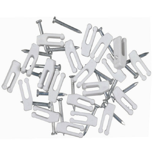 General Electric Nail-In Clips - 20-PK - White - 76168