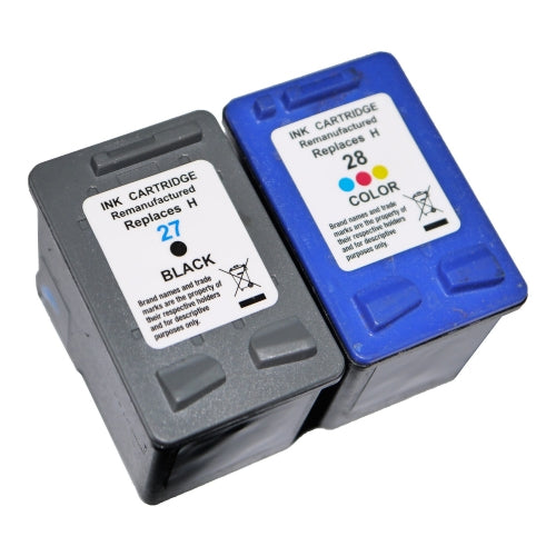 PREMIUMink for - HP 27 Black and HP 28 Tri-Color Remanufactured Ink Cartridge Combo Pack - 2 Cartridges