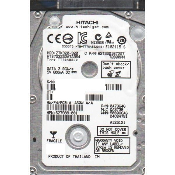 Hitachi 500GB 7200RPM 16MB SATA 300 Hard Drive
