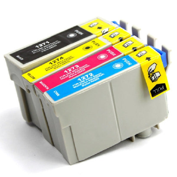 Compatible with Epson T127 (BK-C-M-Y) High-Yield Compatible Combo Pack Ink Cartridges - 4 Cartridges, Ink Cartridges, TiGuyCo Plus - TiGuyCo Plus