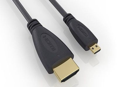 6 ft. EM HDMI M to Micro HDMI M Cable 1.4V 3D ready w/Gold Plated, Video Cables & Interconnects, n/a - TiGuyCo Plus