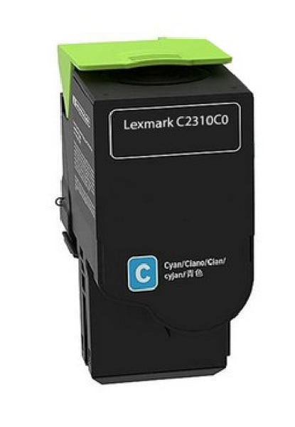 Lexmark C2310C0 Original Cyan Return Program Toner Cartridge - 1000 Pages