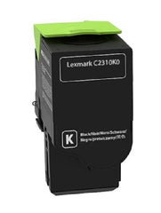 Lexmark C2310K0 Original Black Return Program Toner Cartridge - 1000 Pages
