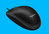Logitech B100 Wired USB Optical Mouse - New in Retail Box - Black - 910-001439