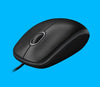 Logitech B100 Wired USB Optical Mouse - New in Retail Box - Black - 910-001439