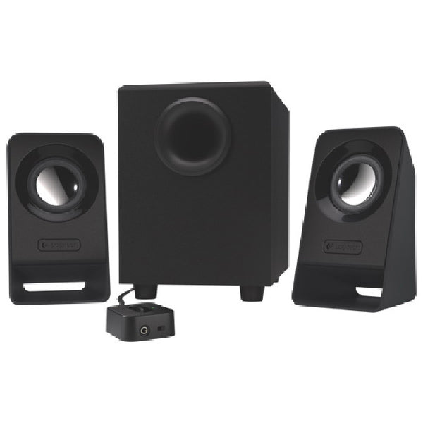 Logitech Z213 2 1 Multimedia Speaker System - 7 W RMS - 65 Hz - 20 kHz - with Subwoofer - Black, Speakers, Logitech - TiGuyCo Plus