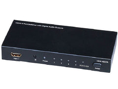 4x1 HDMI Switch with Toslink & Digital Coaxial Port - 3D Support