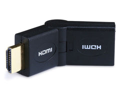 Adaptateur de protection de port HDMI (mâle vers femelle), type pivotant - Noir 