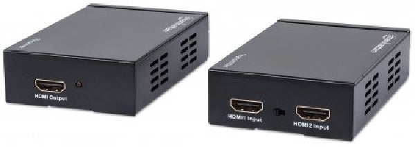 ! A ! Manhattan HDMI over Ethernet Extender Kit - HDMI Signal Extender (1080p up to 50 m / 164 ft.), single Cat6 Cable - 207393, HDMI Extender, Manhattan - TiGuyCo Plus