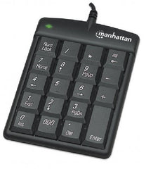 Manhattan Numeric Keypad - USB - Black - 176354