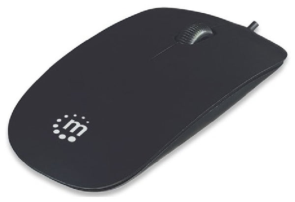 Manhattan Silhouette Optical USB Wired Mouse - Black, Mice, Trackballs & Touchpads, MANHATTAN - TiGuyCo Plus