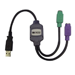 Micro Innovations USB to PS/2 Adapter - Connects Keyboard and Mouse to One USB Port - USB630ATRL