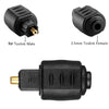 Mini Optical Audio Adapter - 3.5mm Female Jack To Digital Toslink Male Plug - Black