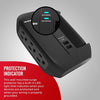 Monster Essentials Swivel Wall Tap Surge Protector - 6 AC - 2 USB-A - 1-Side Swivel Sockets - 1200 Joules -  Black