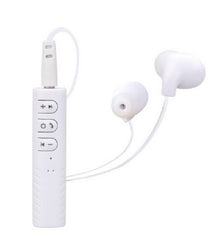 Overfly Sport Wireless Bluetooth Headset Collar Clip Earphone - With Microphone - Mini Portable Stereo Music - White