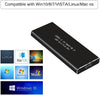 Adaptateur de boîtier de stockage externe PCI-e NGFF M.2 SSD 2280 vers USB 3.0 en aluminium - Noir 